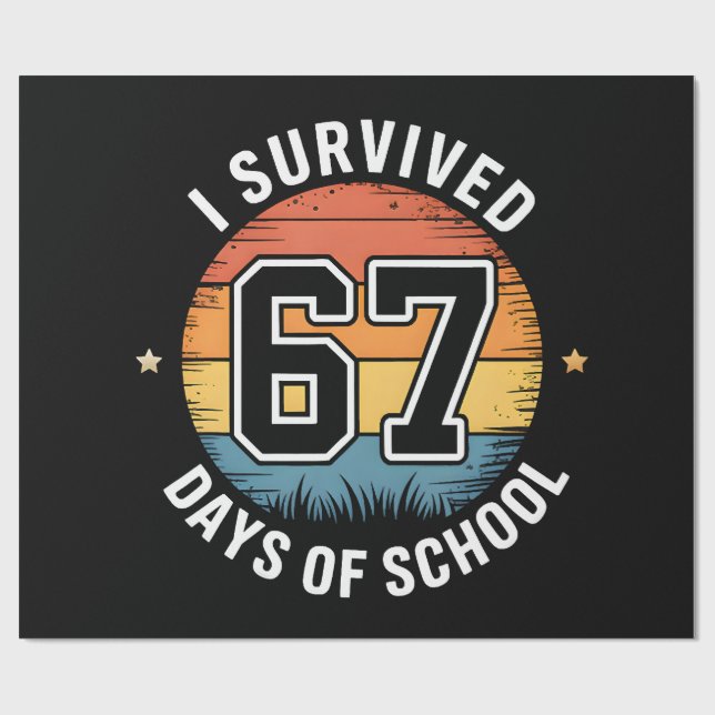 Ich überlebte 67 Tage Schule  Geschenkpapier (Flach)