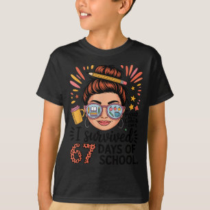 Ich überlebte 67 Tage Schule mit Kaffee angetriebe T-Shirt