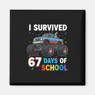 Ich überlebte 67 Tage Schule Six Seven Meme für mi Magnet