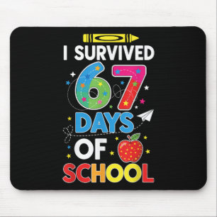 Ich überlebte 67 Tage Schule Six Seven Meme für mi Mousepad