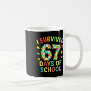 Ich überlebte 67 Tage Schule Six Seven Meme Kinder Kaffeetasse