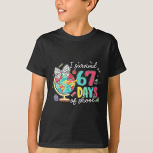 Ich überlebte 67 Tage Schule Six Seven Meme Lehrer T-Shirt