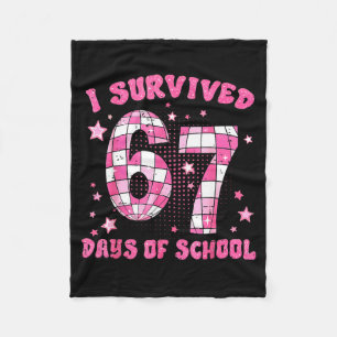 Ich überlebte 67 Tage Schule Süße Lehrerin Sechs S Fleecedecke