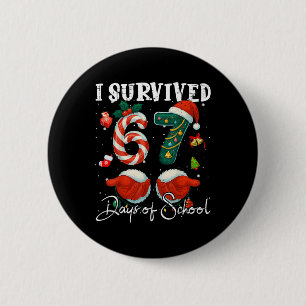 Ich überlebte 67 Tage Schulkristall-Weihnachts-Lut Button