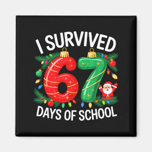 Ich überlebte 67 Tage Schulkristall-Weihnachts-Lut Magnet