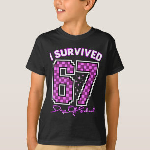 Ich überlebte 67 Tage von Schulmädchen-Lehrerinnen T-Shirt