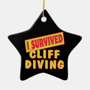 ICH ÜBERLEBTE CLIFF DIVING KERAMIKORNAMENT