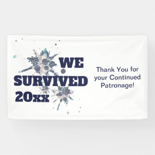 Ich überlebte das Blue Covid Virus Banner