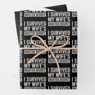 Ich überlebte das Geschenk zum Master-Abschluss me Geschenkpapier Set