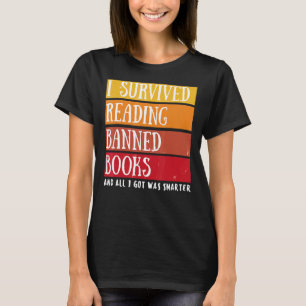Ich überlebte das Lesen verbotener Bücher Retro-Bü T-Shirt
