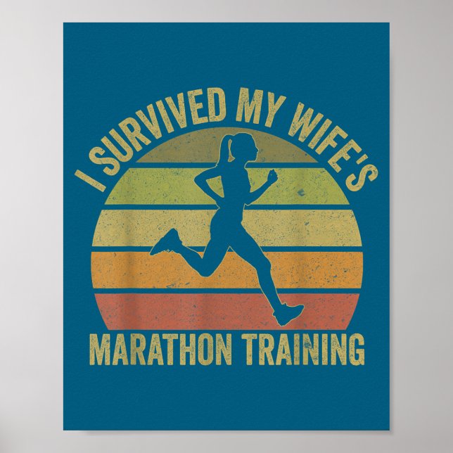 Ich überlebte das Marathontraining-Halbmarathon me Poster (Vorne)