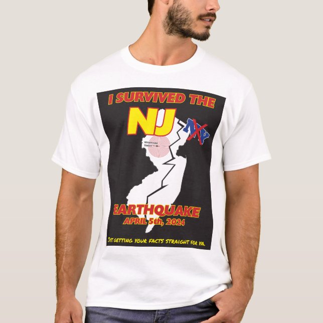 Ich überlebte das NJ-Erdbeben T-Shirt (Vorderseite)