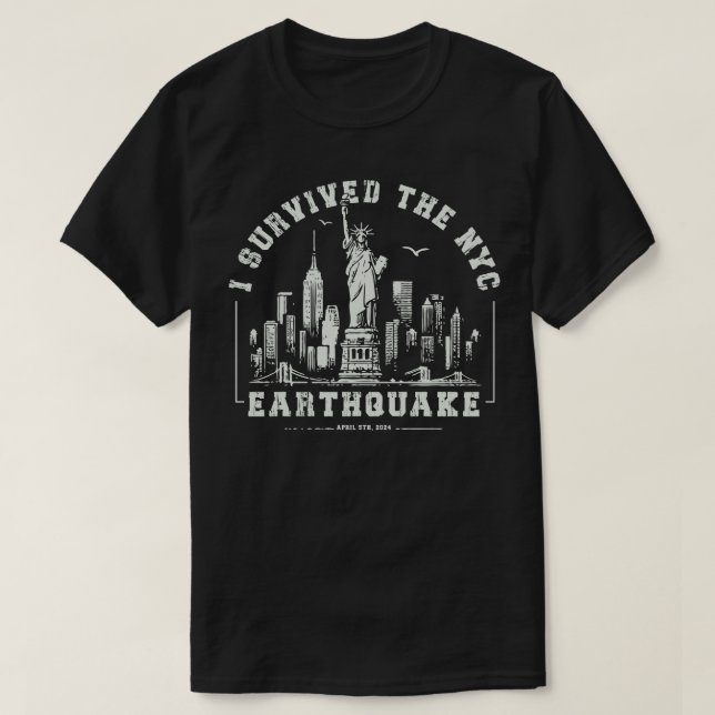 Ich überlebte das Nymc-Erdbeben T-Shirt (Design vorne)