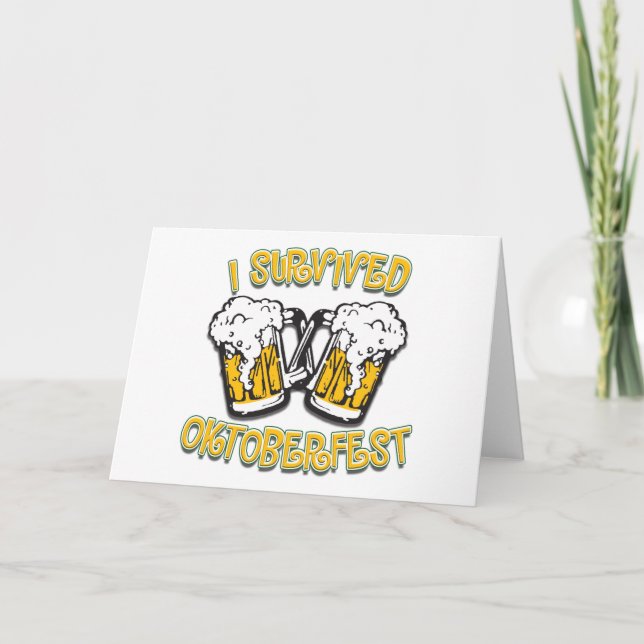 Ich überlebte das Oktoberfest Karte (Vorderseite)