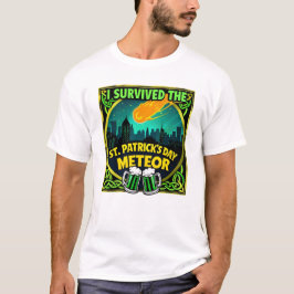 Ich überlebte das St. Patrick's Day Meteor Bierlie T-Shirt