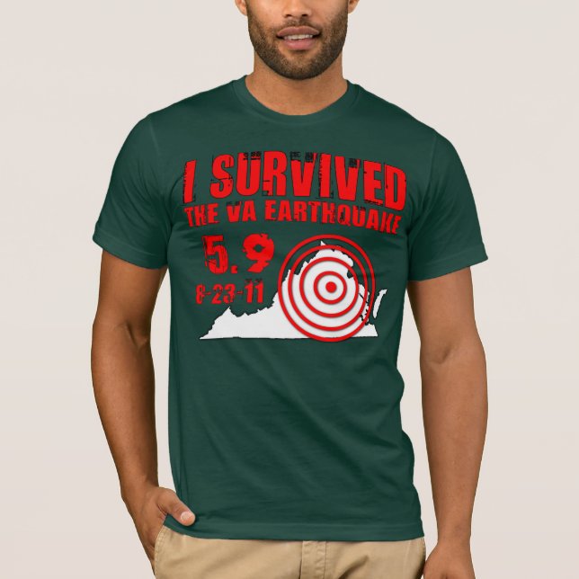 Ich überlebte das Virginia-Erdbeben T-Shirt (Vorderseite)