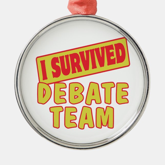 ICH ÜBERLEBTE DEBATTEAM SILBERNES ORNAMENT (Vorne)