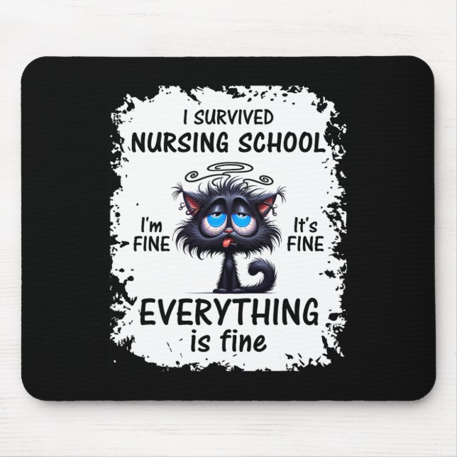 Ich überlebte den Abschluss der Krankenpflege 2025 Mousepad (Vorne)