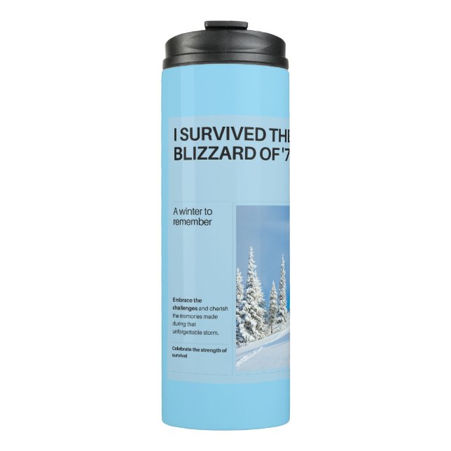 Ich überlebte den Blizzard von '78 Thermosbecher (Vorderseite)