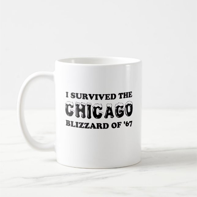 Ich überlebte den Chicago Blizzard von 1967. Tasse (Links)