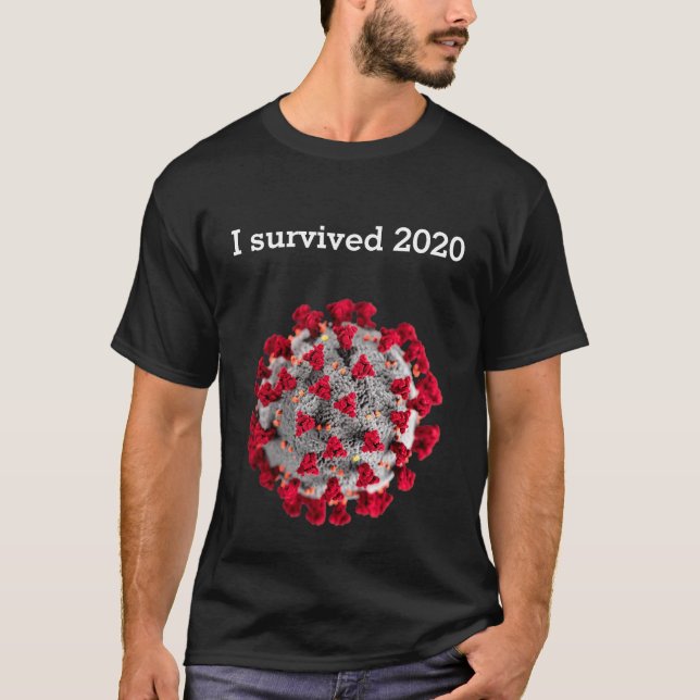 Ich überlebte den Coronavirus-T - Shirt (Vorderseite)