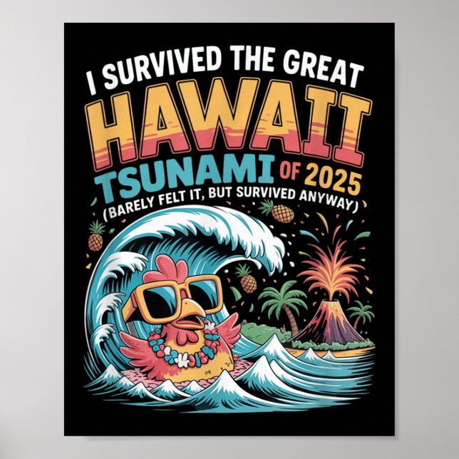 Ich überlebte den großen hawaiianischen Tsunami de Poster (Vorne)