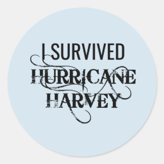 Ich überlebte den Hurrikan Harvey Runder Aufkleber
