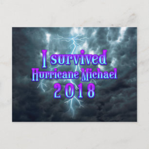 Ich überlebte den Hurrikan Michael Postkarte