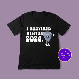 Ich überlebte den Hurrikan Milton Retro Style 2024 Tri-Blend Shirt