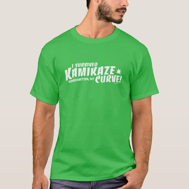 Ich überlebte den Kamikaze-Kurven-T - Shirt (Vorderseite)