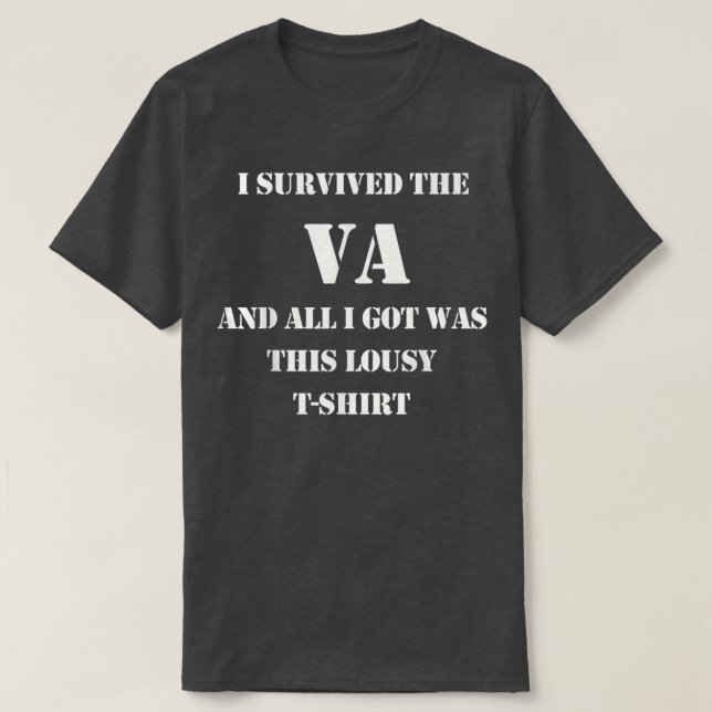 Ich überlebte den Militärveteran der VA T-Shirt (Design vorne)