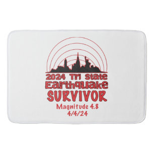 Ich überlebte den NYC Erdbeben Quake Tri Staat 202 Badematte