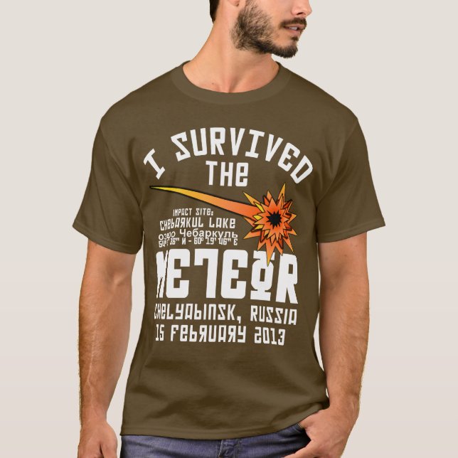 Ich überlebte den russischen Meteor T-Shirt (Vorderseite)