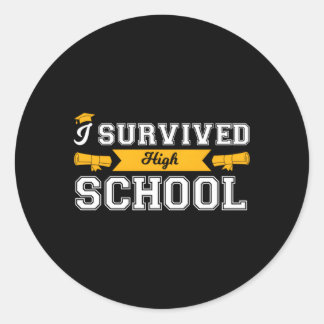 Ich überlebte den Schulabschluss Runder Aufkleber