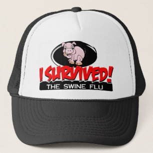 Ich überlebte den Schwein-Grippe-Hut Truckerkappe