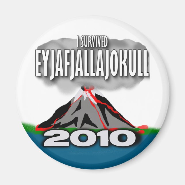 Ich überlebte den Vulkan Island Magnet (Vorne)
