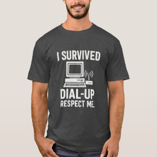 Ich überlebte Dial-Up Vintage-Tech-Throwback Premi T-Shirt