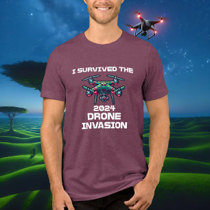 Ich überlebte die Drohneninvasion 2024 Tri-Blend Shirt