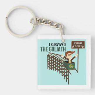 Ich überlebte die Goliath-Schlüsselkette Schlüsselanhänger