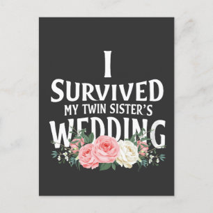 Ich überlebte die Hochzeitspaare meiner Schwester Ankündigungspostkarte