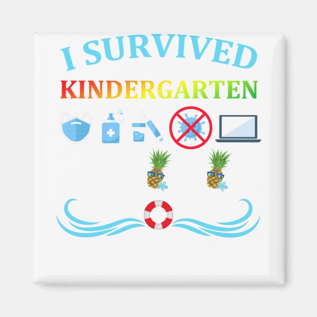 Ich überlebte die Kindergartenklasse 2021 Abschlus Magnet (Vorne)