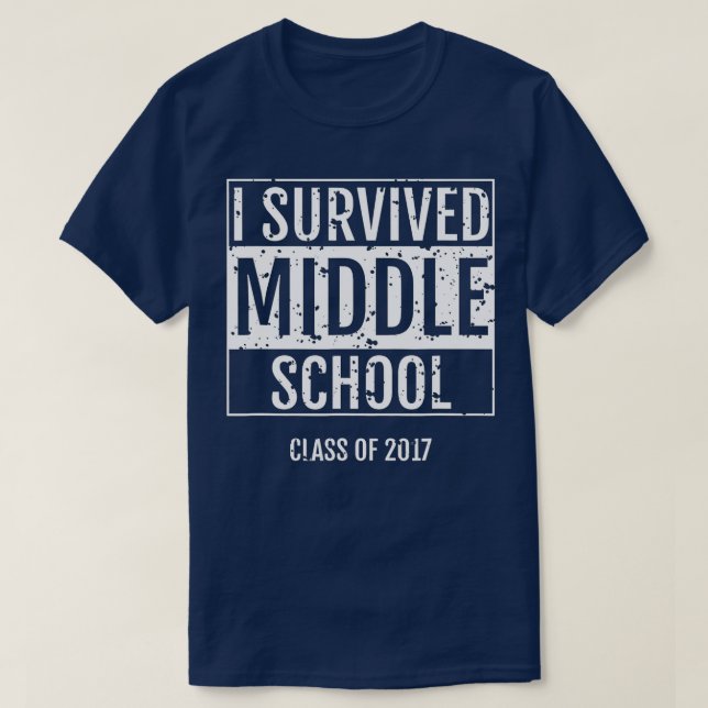 Ich überlebte die Mittelschule T-Shirt (Design vorne)