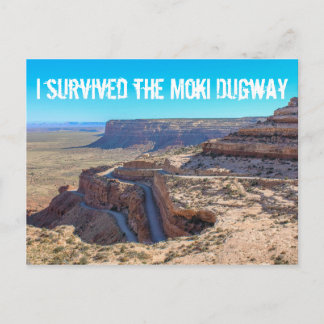 Ich überlebte die Moki Dugway Post Card Postkarte