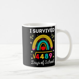 Ich überlebte die Quadratwurzel 4489 67 Tage Schul Kaffeetasse