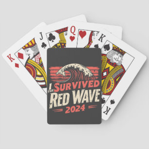 Ich überlebte die Red Wave 2024 Trump Won Inagurat Spielkarten