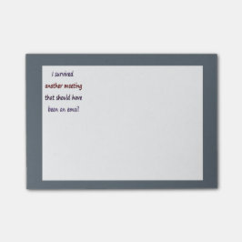 Ich überlebte ein weiteres Meeting Fun Business Zi Post-it Klebezettel