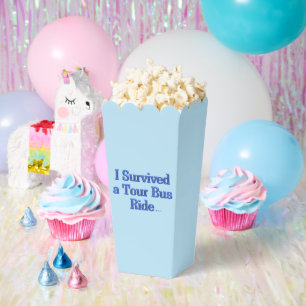 Ich überlebte eine Tour Bus Ride blauen Popcorn Bo Geschenkschachtel