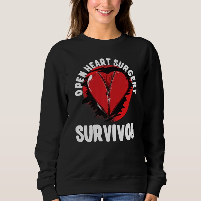 Ich überlebte einen Herzinfarkt in der Operation S Sweatshirt (Vorderseite)