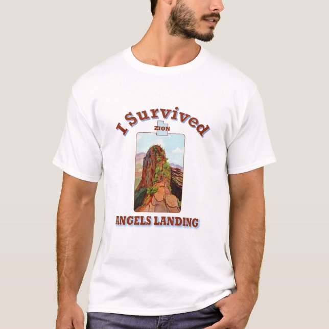 Ich überlebte Engelandung, Zion-Nationalpark T-Shirt (Vorderseite)