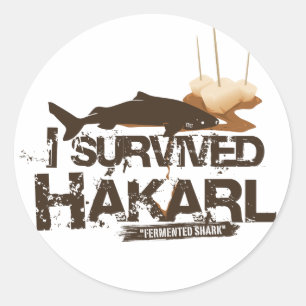 Ich überlebte Hákarl Aufkleber